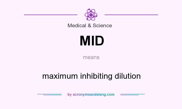 What does MID mean? It stands for maximum inhibiting dilution
