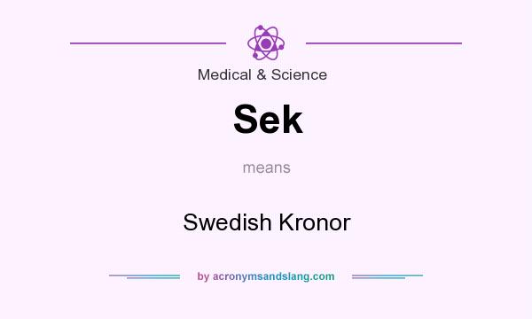 What does Sek mean? It stands for Swedish Kronor