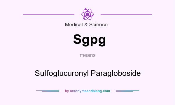 What does Sgpg mean? It stands for Sulfoglucuronyl Paragloboside