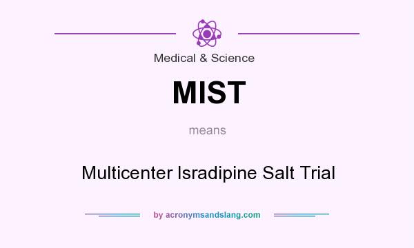 What does MIST mean? It stands for Multicenter Isradipine Salt Trial