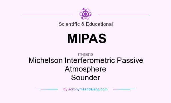 What does MIPAS mean? It stands for Michelson Interferometric Passive Atmosphere Sounder