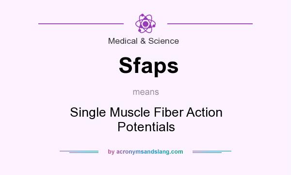 What does Sfaps mean? It stands for Single Muscle Fiber Action Potentials