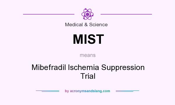 What does MIST mean? It stands for Mibefradil Ischemia Suppression Trial