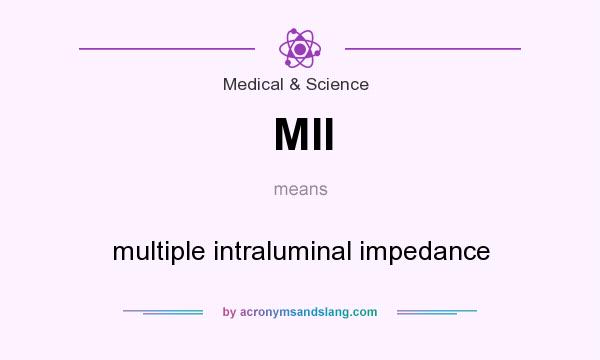 What does MII mean? It stands for multiple intraluminal impedance
