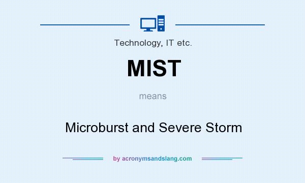 What does MIST mean? It stands for Microburst and Severe Storm