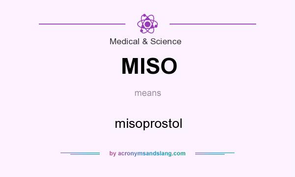 What does MISO mean? It stands for misoprostol
