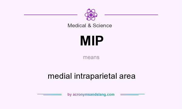 What does MIP mean? It stands for medial intraparietal area