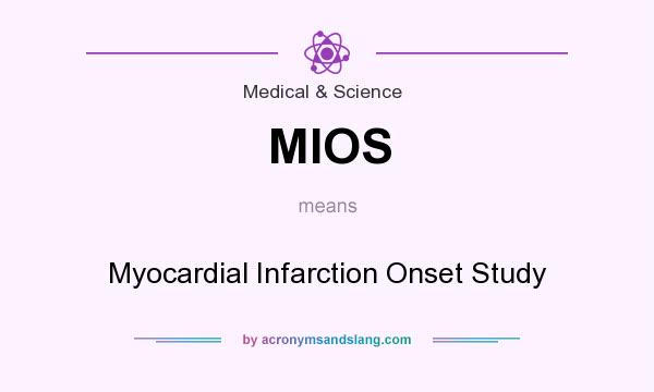 What does MIOS mean? It stands for Myocardial Infarction Onset Study