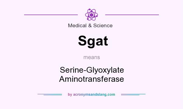 What does Sgat mean? It stands for Serine-Glyoxylate Aminotransferase