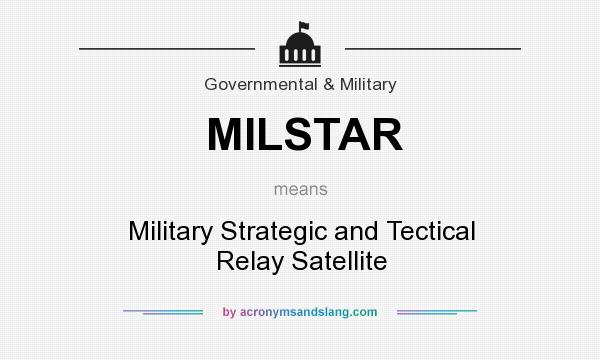 What does MILSTAR mean? It stands for Military Strategic and Tectical Relay Satellite