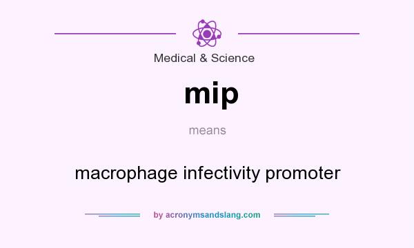 What does mip mean? It stands for macrophage infectivity promoter