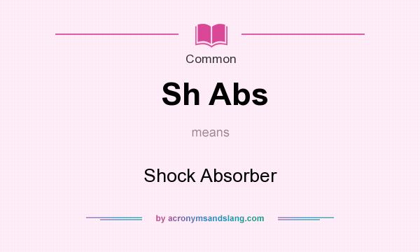 What does Sh Abs mean? It stands for Shock Absorber