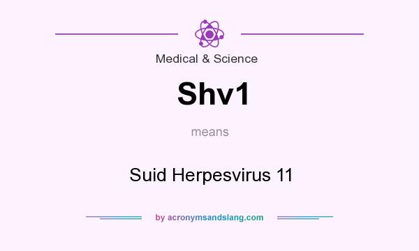 What does Shv1 mean? It stands for Suid Herpesvirus 11