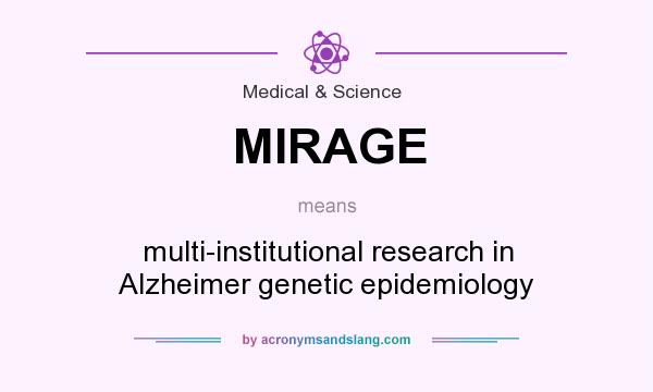 What does MIRAGE mean? It stands for multi-institutional research in Alzheimer genetic epidemiology