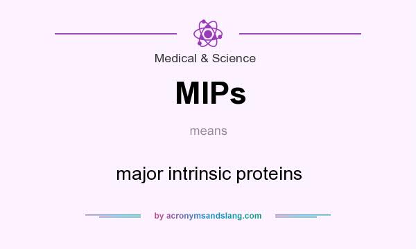 What does MIPs mean? It stands for major intrinsic proteins