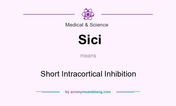 What does Sici mean? It stands for Short Intracortical Inhibition