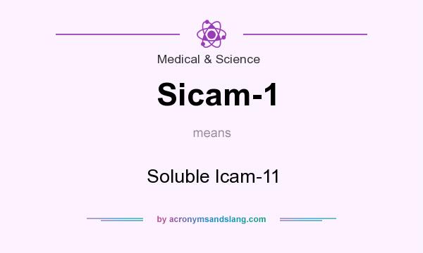 What does Sicam-1 mean? It stands for Soluble Icam-11
