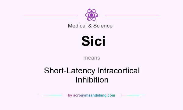 What does Sici mean? It stands for Short-Latency Intracortical Inhibition