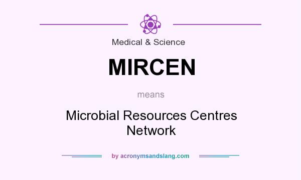 What does MIRCEN mean? It stands for Microbial Resources Centres Network