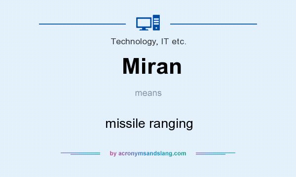 What does Miran mean? It stands for missile ranging