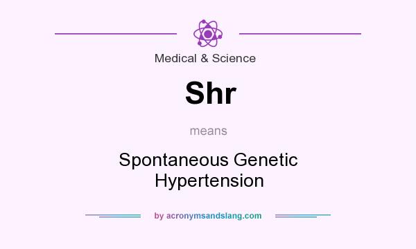 What does Shr mean? It stands for Spontaneous Genetic Hypertension