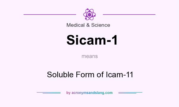 What does Sicam-1 mean? It stands for Soluble Form of Icam-11