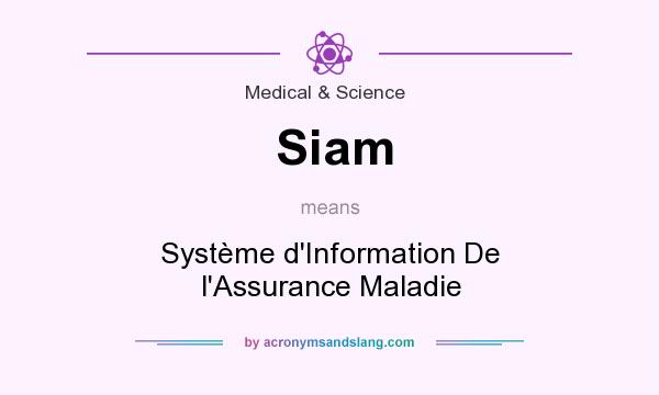 What does Siam mean? It stands for Systme d`Information De l`Assurance Maladie