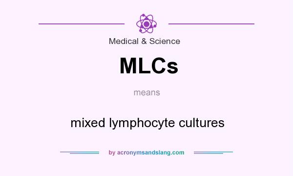 What does MLCs mean? It stands for mixed lymphocyte cultures