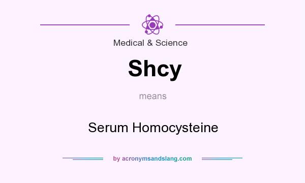 What does Shcy mean? It stands for Serum Homocysteine