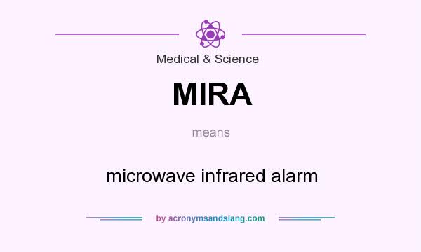 What does MIRA mean? It stands for microwave infrared alarm