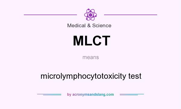 What does MLCT mean? It stands for microlymphocytotoxicity test