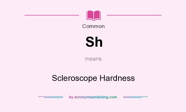 What does Sh mean? It stands for Scleroscope Hardness