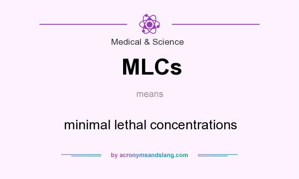 What does MLCs mean? It stands for minimal lethal concentrations