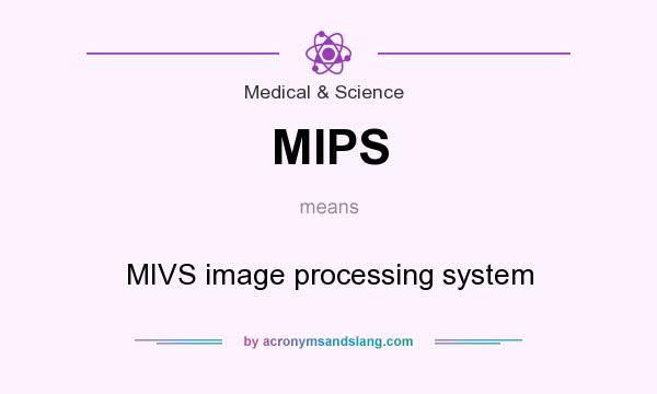 What does MIPS mean? It stands for MIVS image processing system
