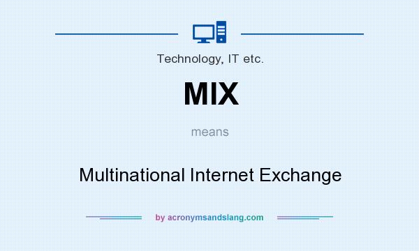 What does MIX mean? It stands for Multinational Internet Exchange