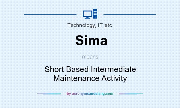 What does Sima mean? It stands for Short Based Intermediate Maintenance Activity