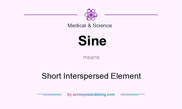 What does Sine mean? It stands for Short Interspersed Element
