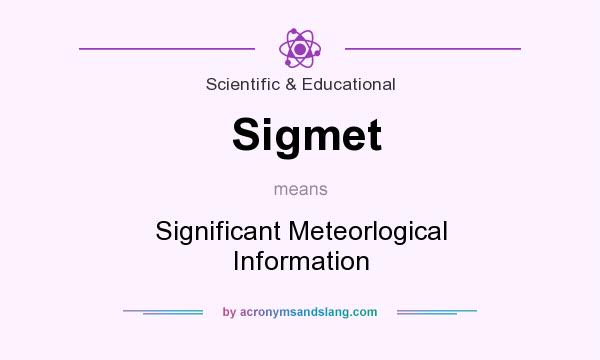 What does Sigmet mean? It stands for Significant Meteorlogical Information