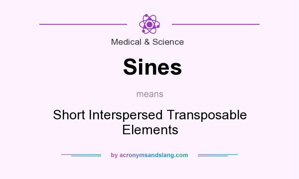 What does Sines mean? It stands for Short Interspersed Transposable Elements