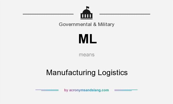 What does ML mean? It stands for Manufacturing Logistics