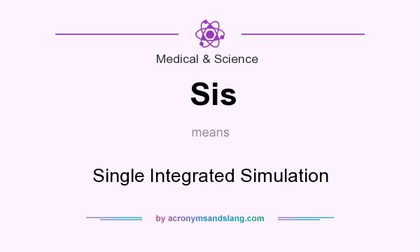 What does Sis mean? It stands for Single Integrated Simulation