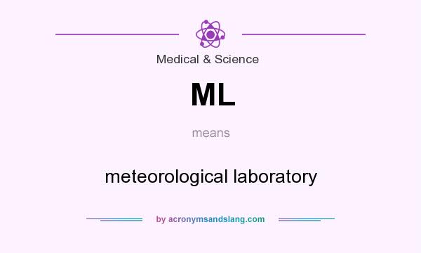 What does ML mean? It stands for meteorological laboratory