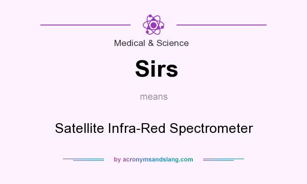 What does Sirs mean? It stands for Satellite Infra-Red Spectrometer