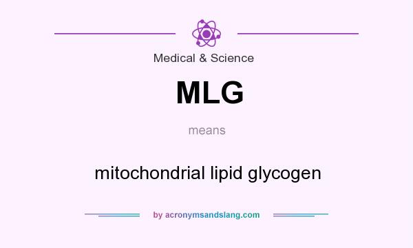 What does MLG mean? It stands for mitochondrial lipid glycogen