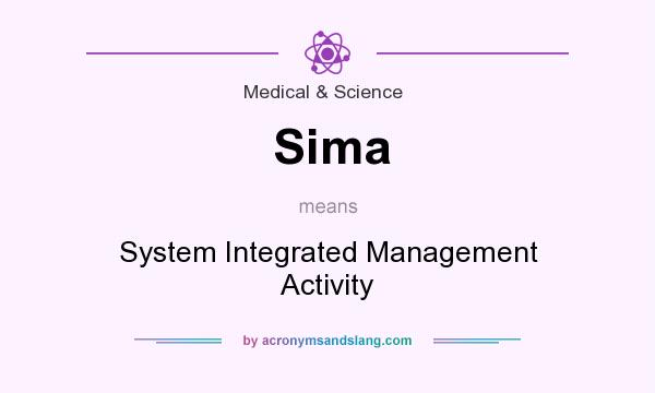 What does Sima mean? It stands for System Integrated Management Activity