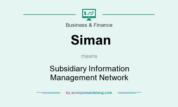 What does Siman mean? It stands for Subsidiary Information Management Network