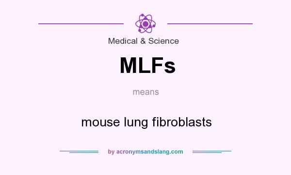 What does MLFs mean? It stands for mouse lung fibroblasts