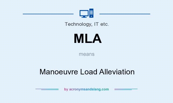 What does MLA mean? It stands for Manoeuvre Load Alleviation
