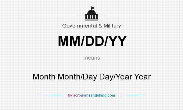 What does MM/DD/YY mean? It stands for Month Month/Day Day/Year Year