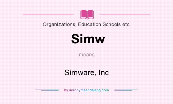 What does Simw mean? It stands for Simware, Inc